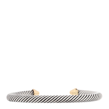 David Yurman Sterling Silver 14K Yellow Gold 5mm Cable Classics Bracelet 2 of 3