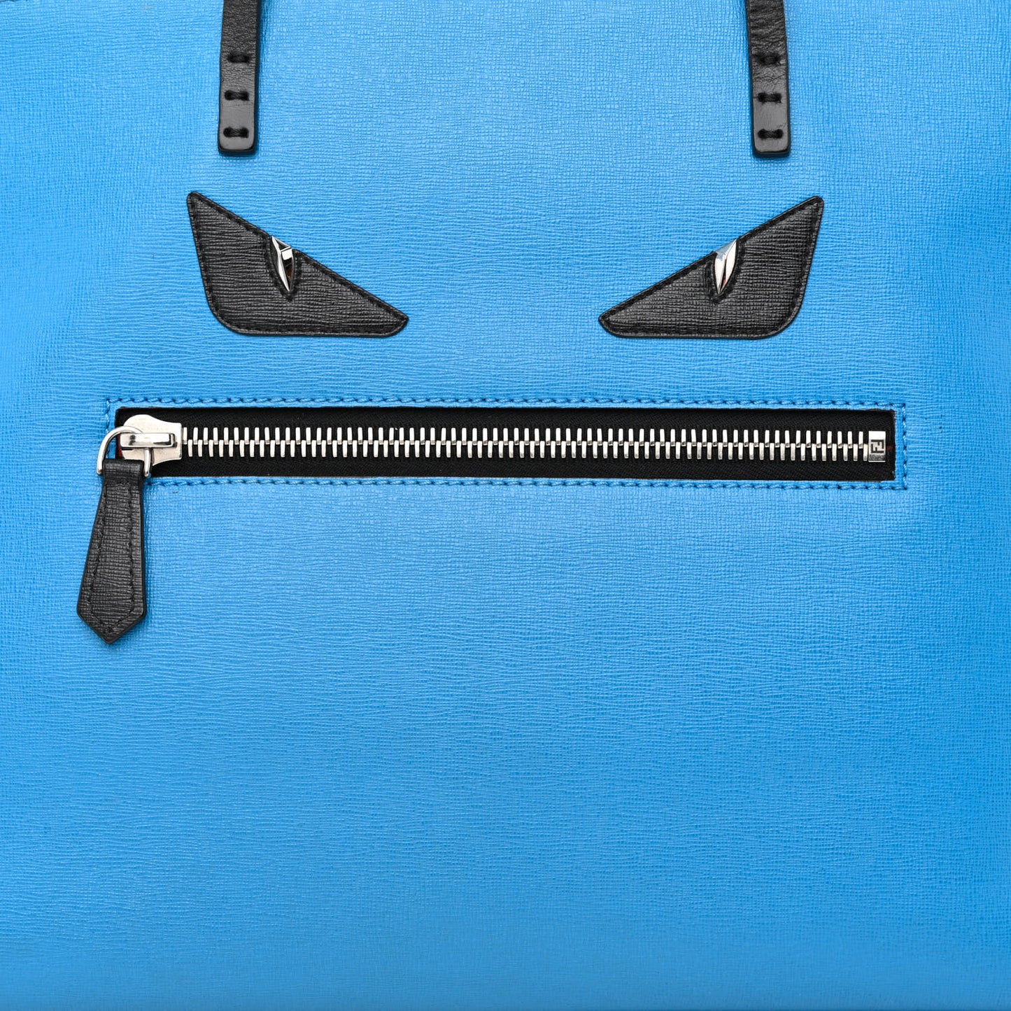 Vitello Elite Cuoio Monster Buggies Medium Roll Tote Blue Royal Black