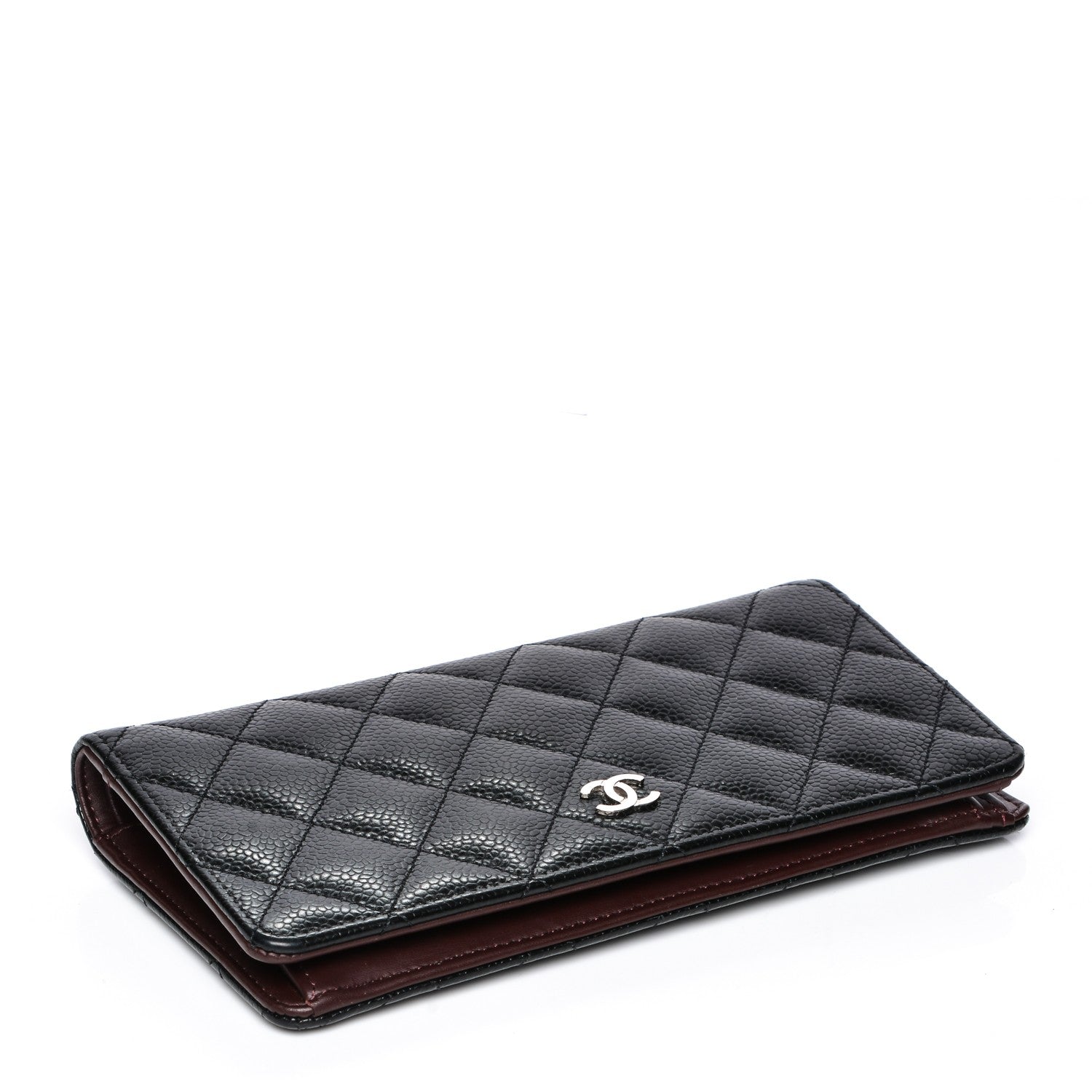 Chanel Caviar Quilted Yen Wallet Black 4 of 8