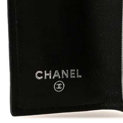 Chanel Lambskin Camellia Embossed 6 Key Holder Black 6 of 8