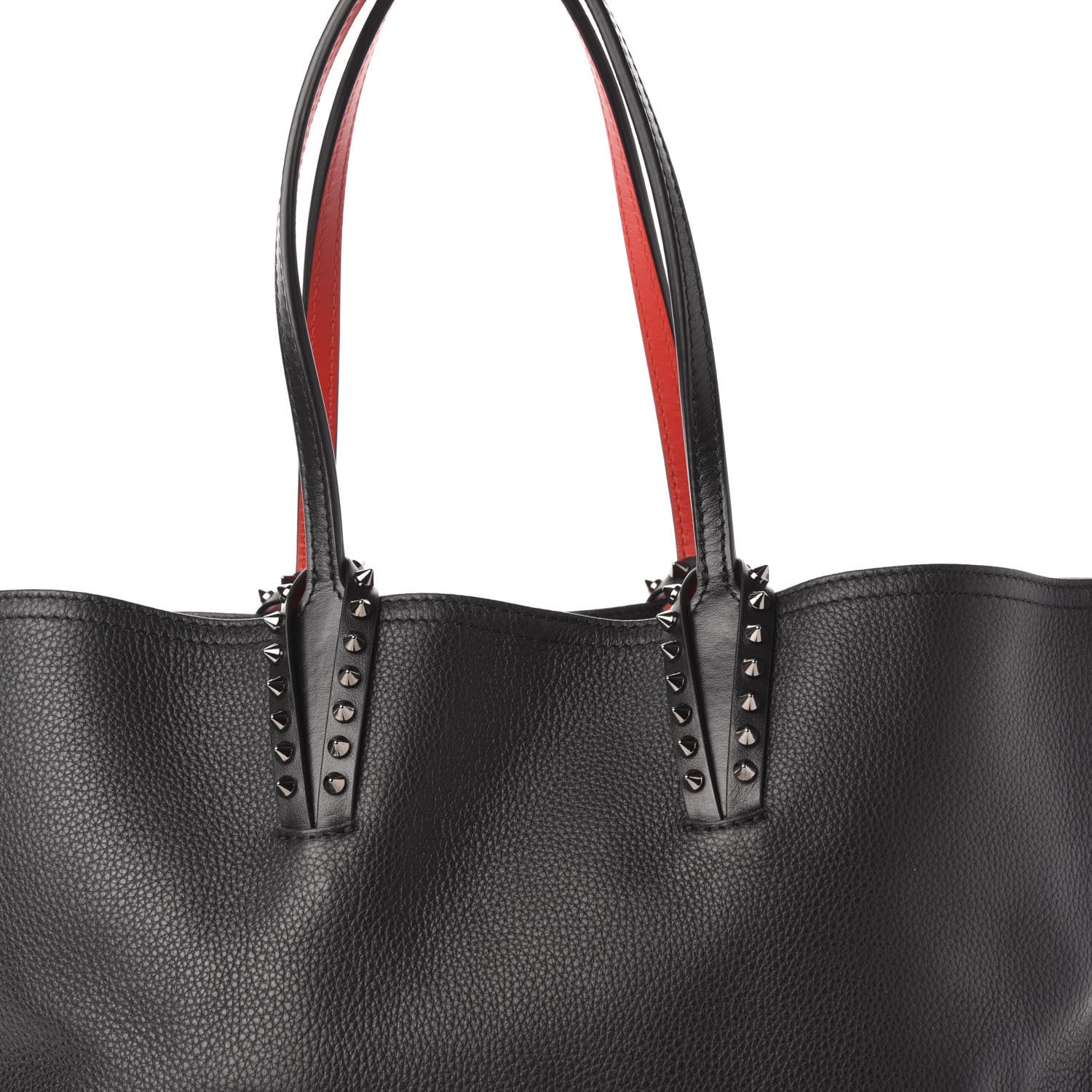 Christian Louboutin Calfskin Spikes Small East West Cabata Tote Black 13 of 13