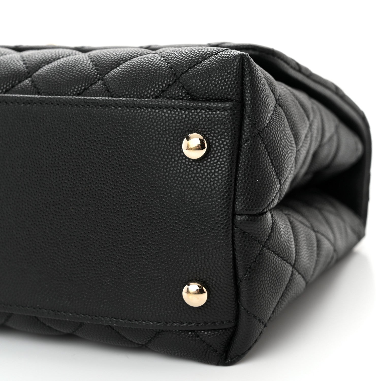 Chanel Caviar Quilted Small Coco Handle Flap Black 10 of 12