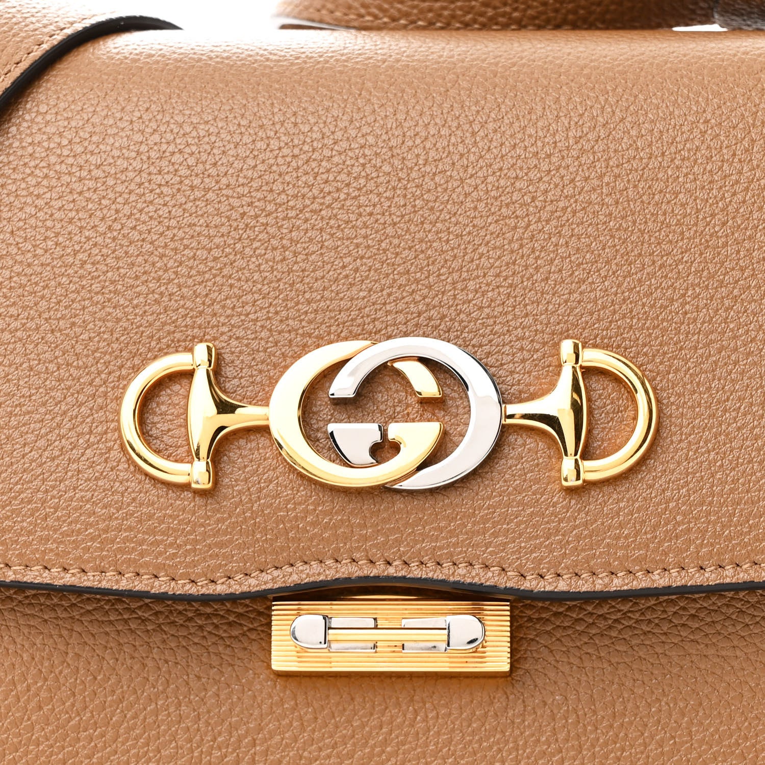 Gucci Grainy Calfskin Small Zumi Shoulder Bag Friky Taupe 10 of 13