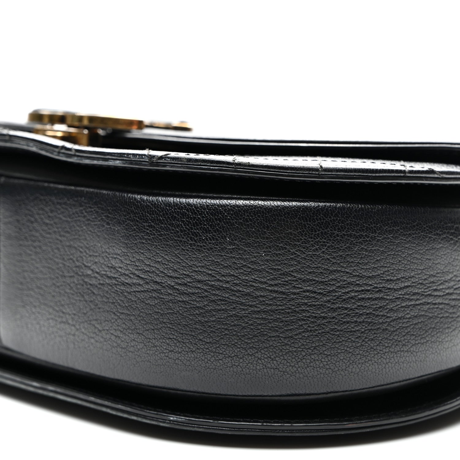 Chanel Shiny Calfskin Goatskin Quilted Medium Coco Curve Messenger Flap Black 10 of 12