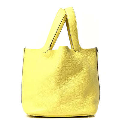 Hermes Taurillon Clemence Picotin Lock 22 MM Lime 1 of 4