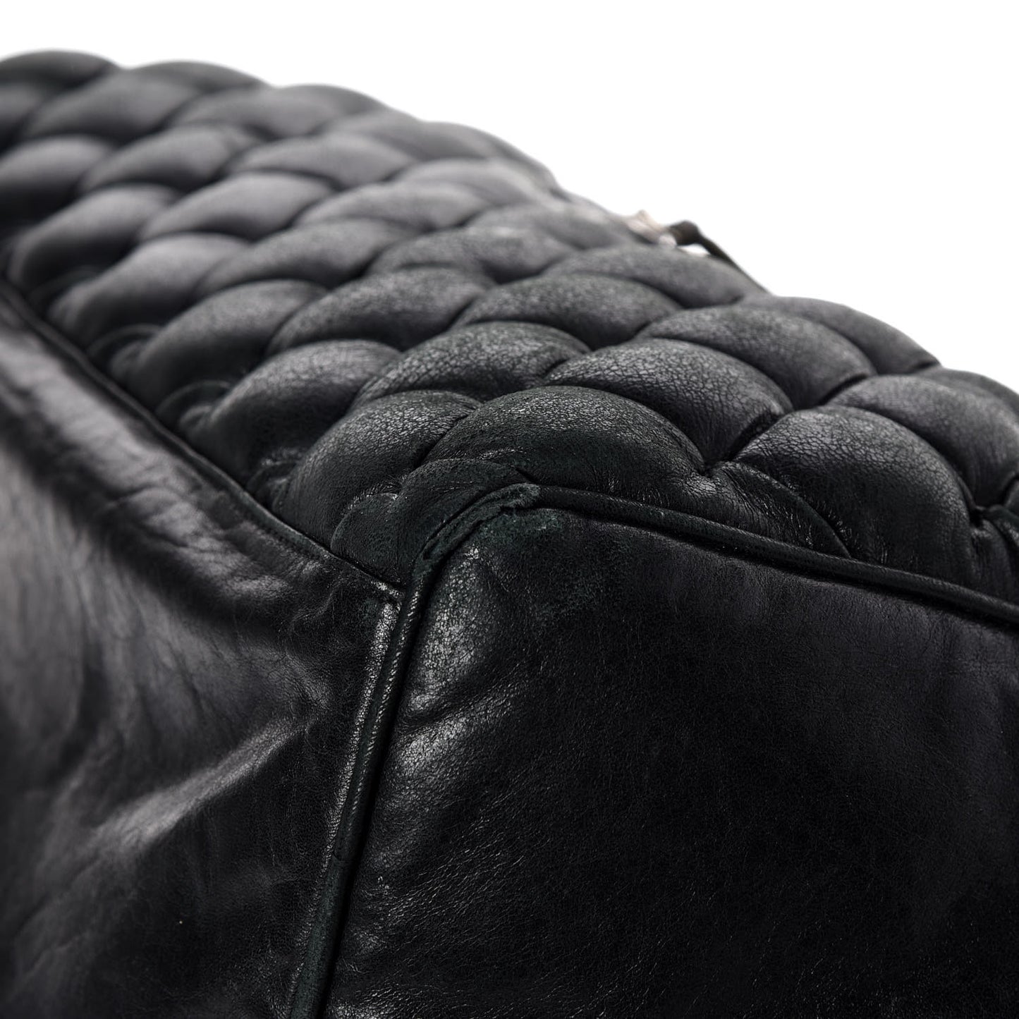 Chevre Quilted Matelasse MM Black