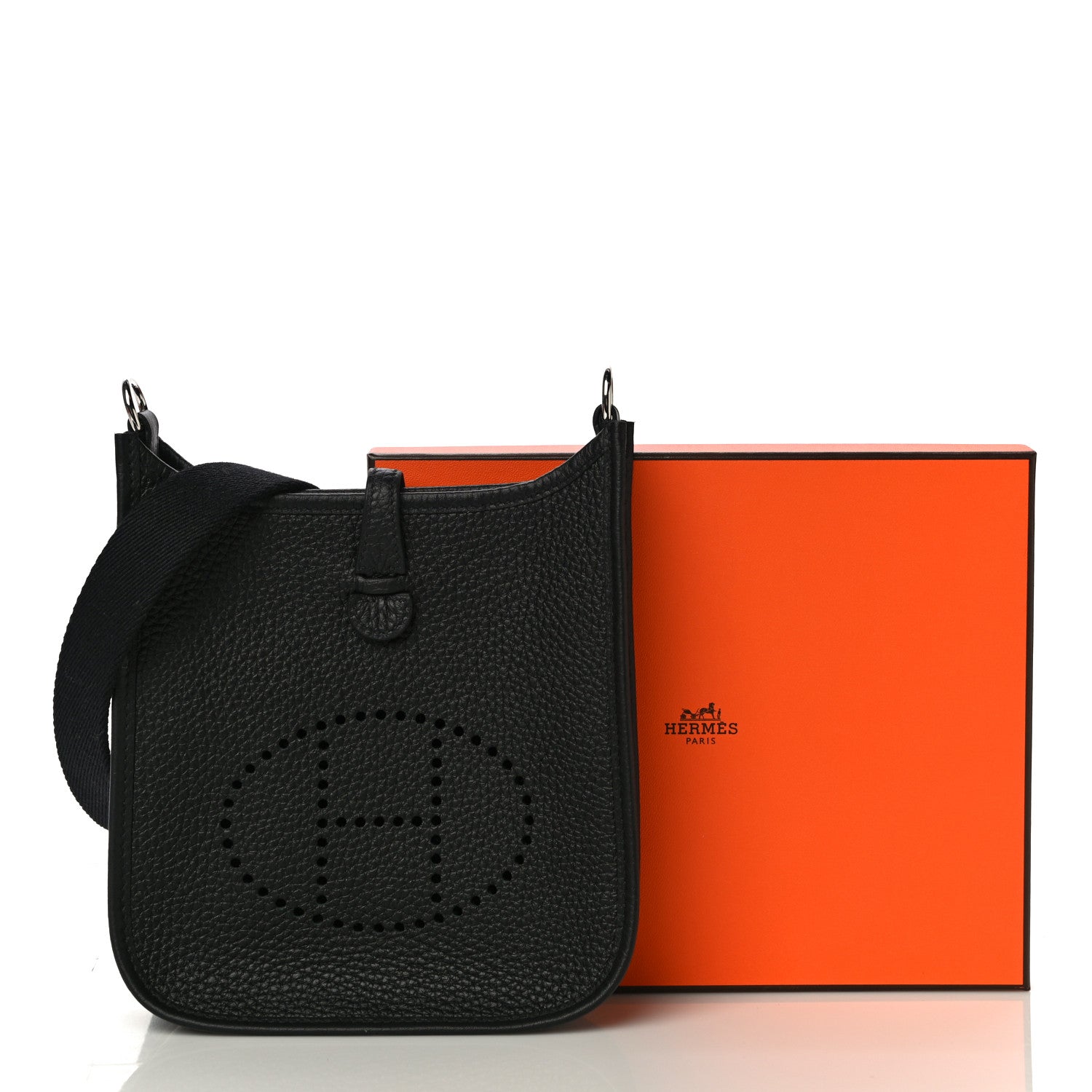 Hermes Taurillon Clemence Evelyne TPM Black 10 of 10