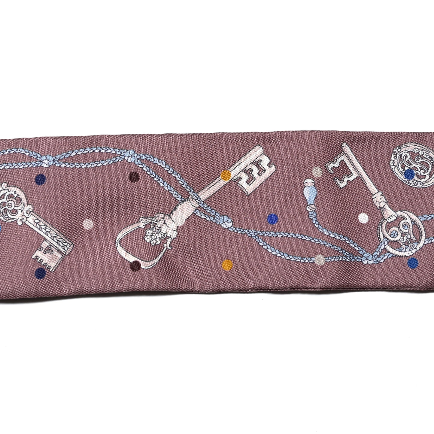 Silk Les Cles A Pois Twilly Marron Glace Gris