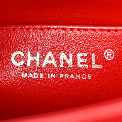 Chanel Lambskin Quilted Mini Square Flap Red 6 of 10
