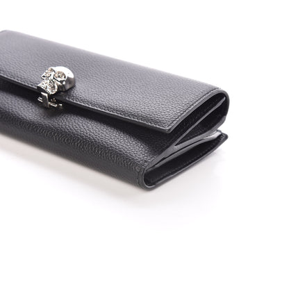 Alexander McQueen Calfskin Skull Continental Wallet Black 9 of 10