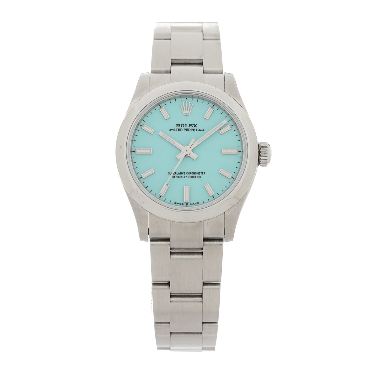 Stainless Steel 31mm Oyster Perpetual Watch Turquoise 277200