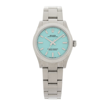Rolex Stainless Steel 31mm Oyster Perpetual Watch Turquoise 277200 1 of 4