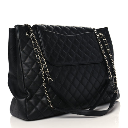 Chanel Calfskin Quilted Flap Tote Black 3 of 9
