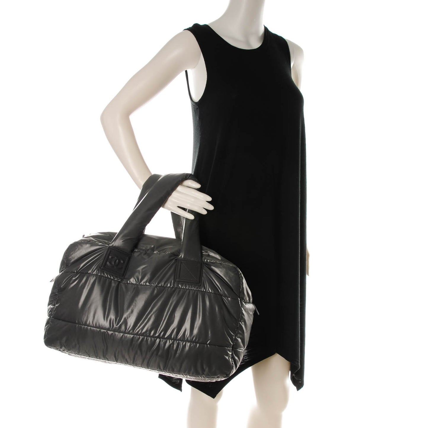Nylon Coco Cocoon Medium Reversible Tote Grey