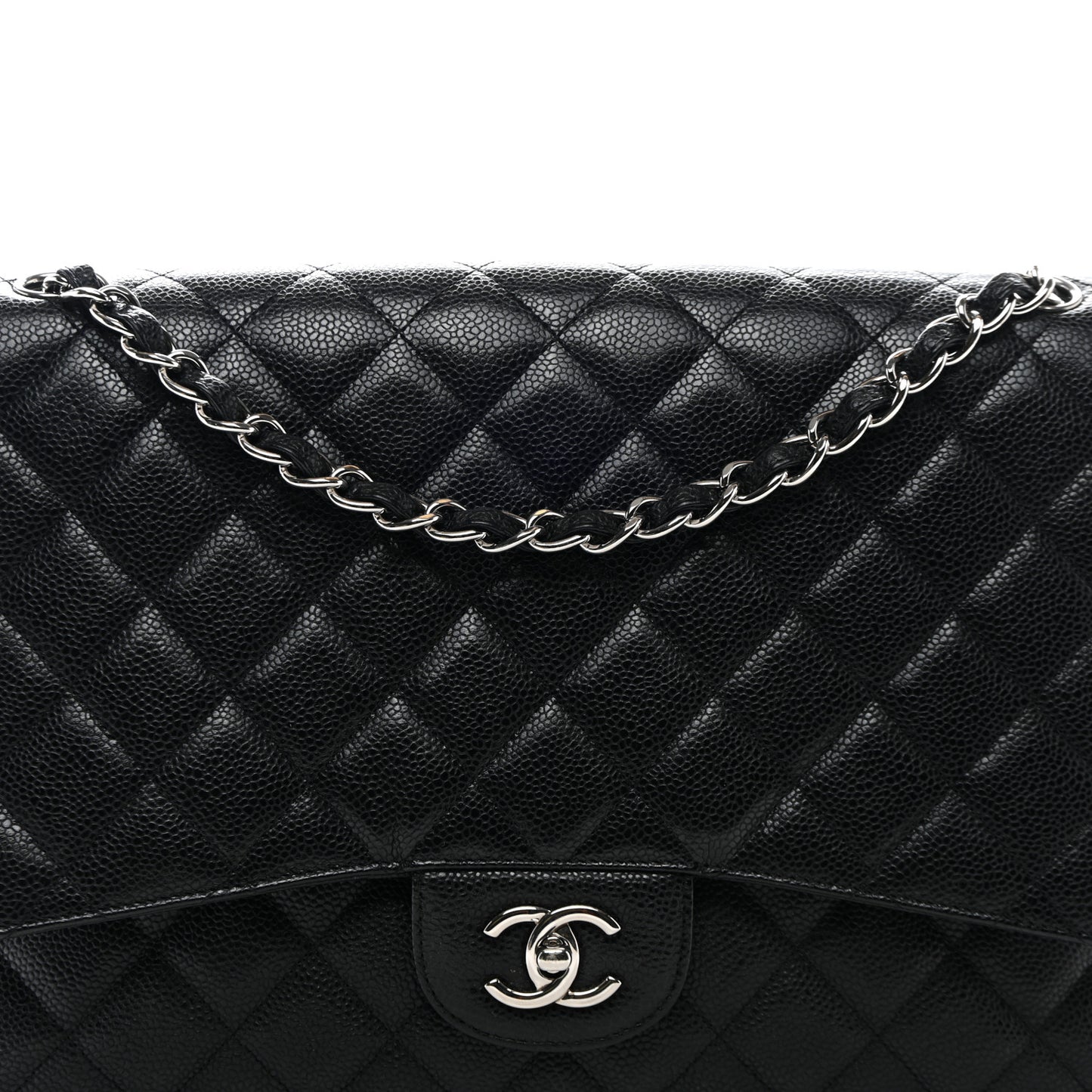 Caviar Quilted Maxi Single Flap Black