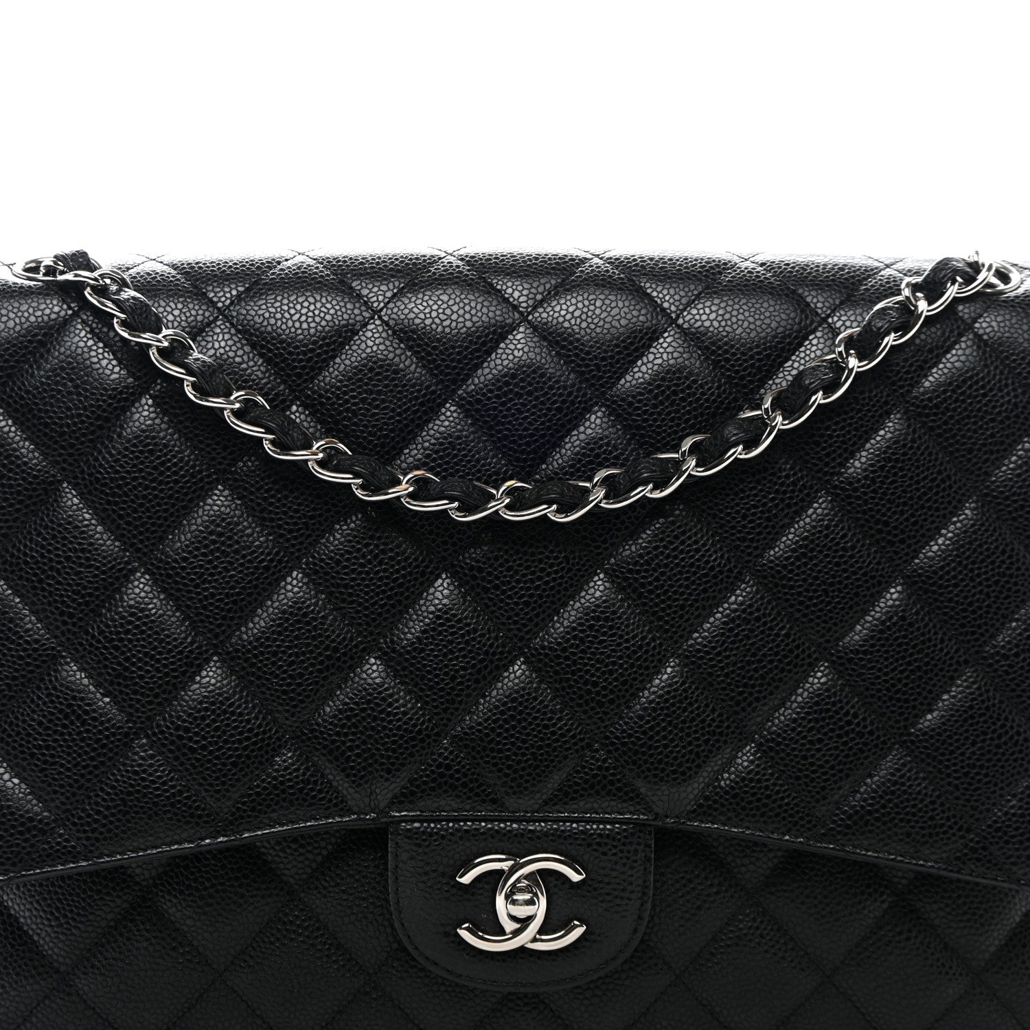 Chanel Caviar Quilted Maxi Single Flap Black 8 of 11