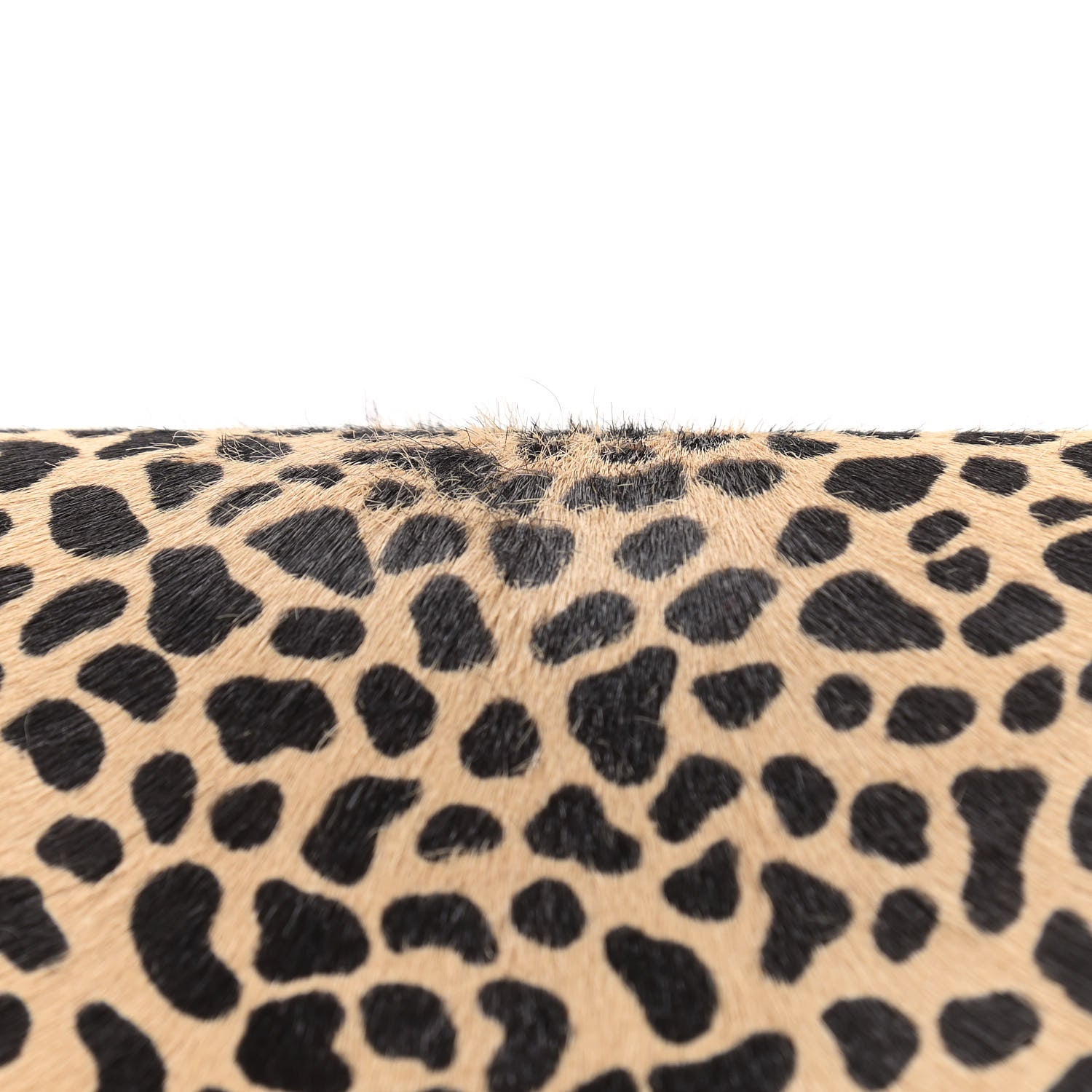 Saint Laurent Pony Hair Calfskin Leopard Print Monogram Medium Kaia Satchel Black 9 of 9