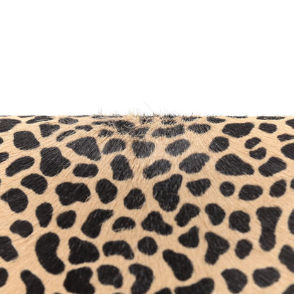 Saint Laurent Pony Hair Calfskin Leopard Print Monogram Medium Kaia Satchel Black 9 of 9