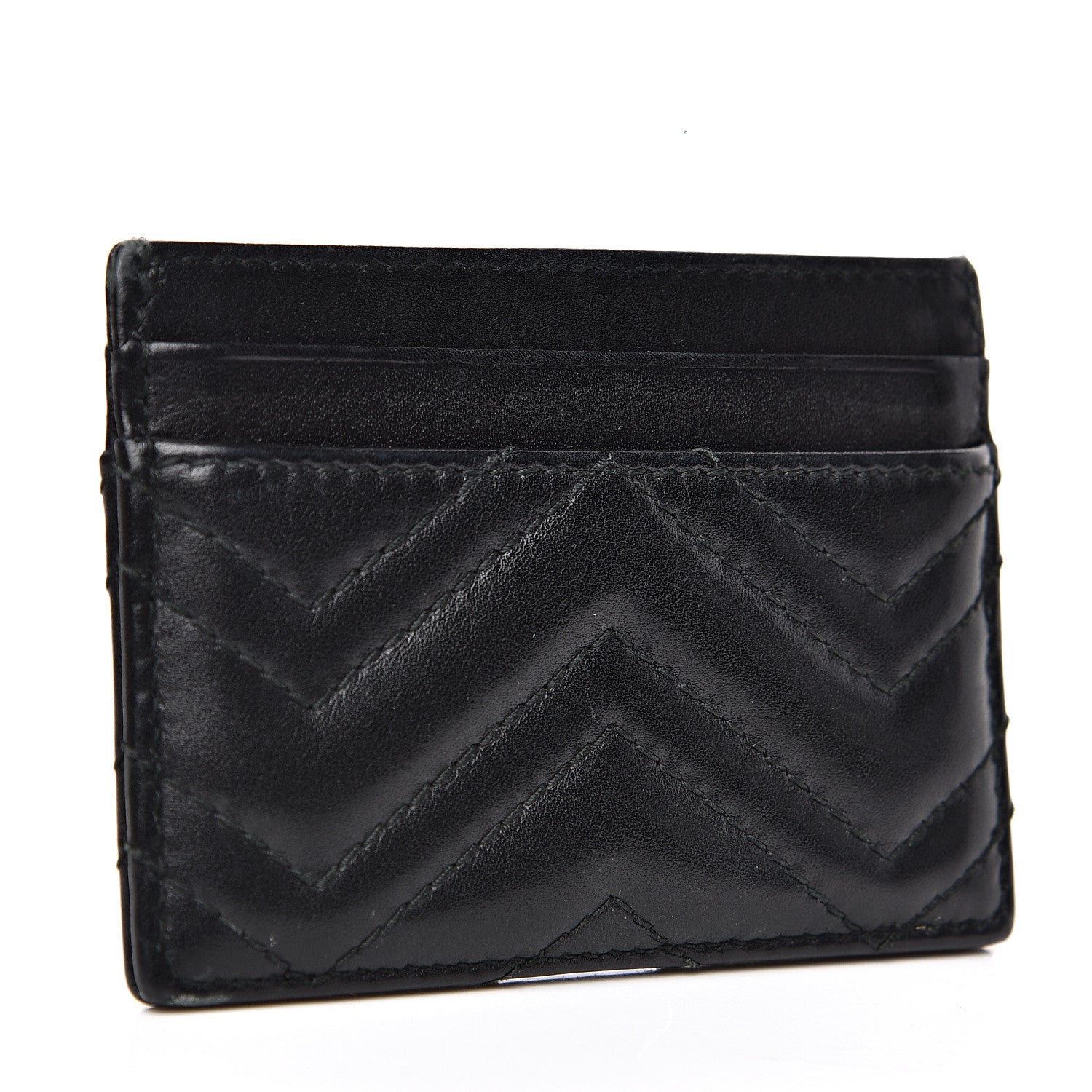 Gucci Calfskin Matelasse GG Marmont Card Holder Black 2 of 10