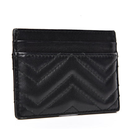 Gucci Calfskin Matelasse GG Marmont Card Holder Black 2 of 10