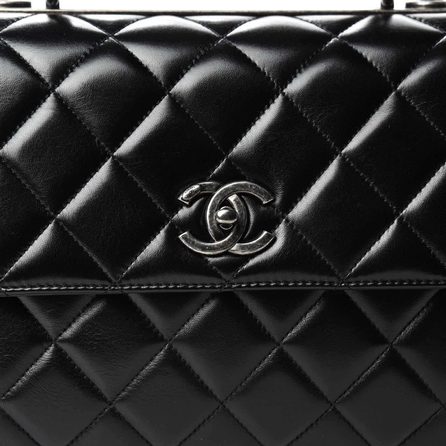 Chanel Lambskin Quilted Medium Trendy CC Flap Dual Handle Bag Black 10 of 11