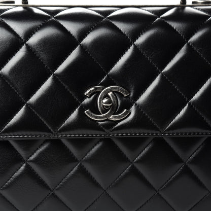 Chanel Lambskin Quilted Medium Trendy CC Flap Dual Handle Bag Black 10 of 11