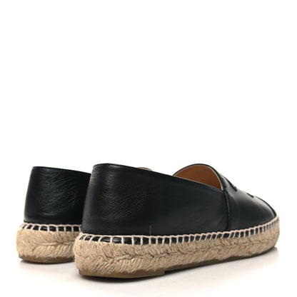Chanel Lambskin CC Espadrilles 38 Black 4 of 9