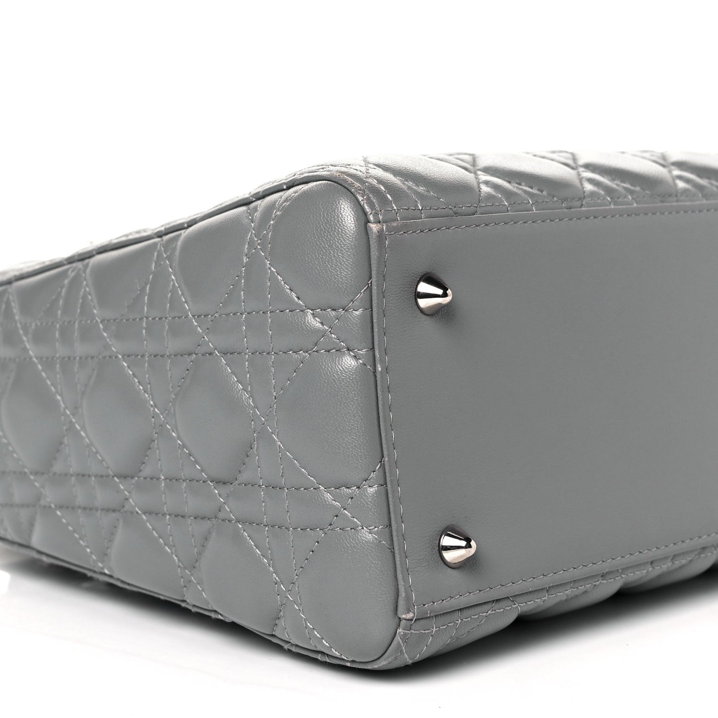 Lambskin Cannage Medium Lady Dior Grey