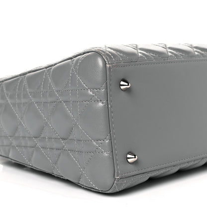 Christian Dior Lambskin Cannage Medium Lady Dior Grey 8 of 9