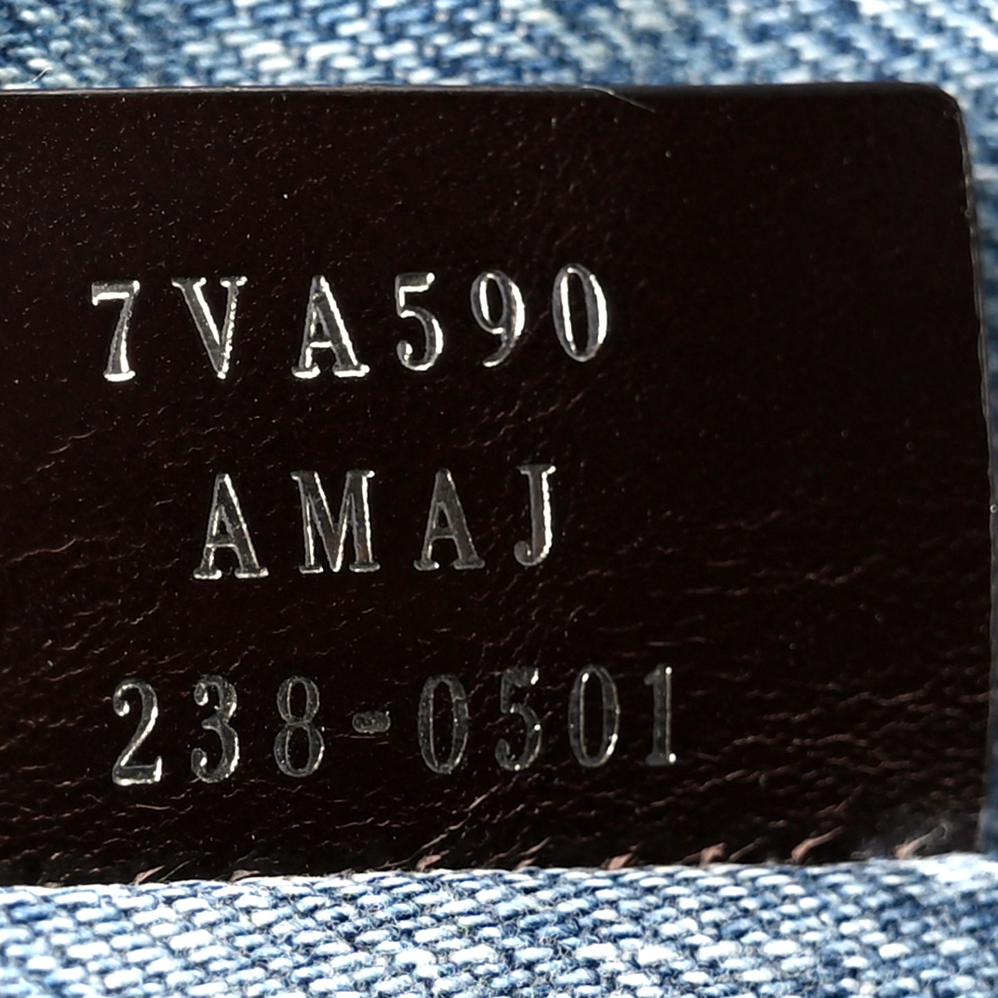 Denim Lavato Vitello King Logo Embroidered Frayed Tote Denim Chiaro Cuoio