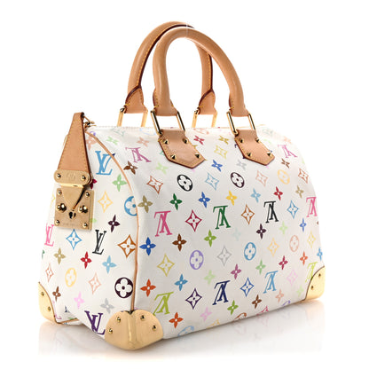 Louis Vuitton Monogram Multicolor Speedy 30 White 3 of 9