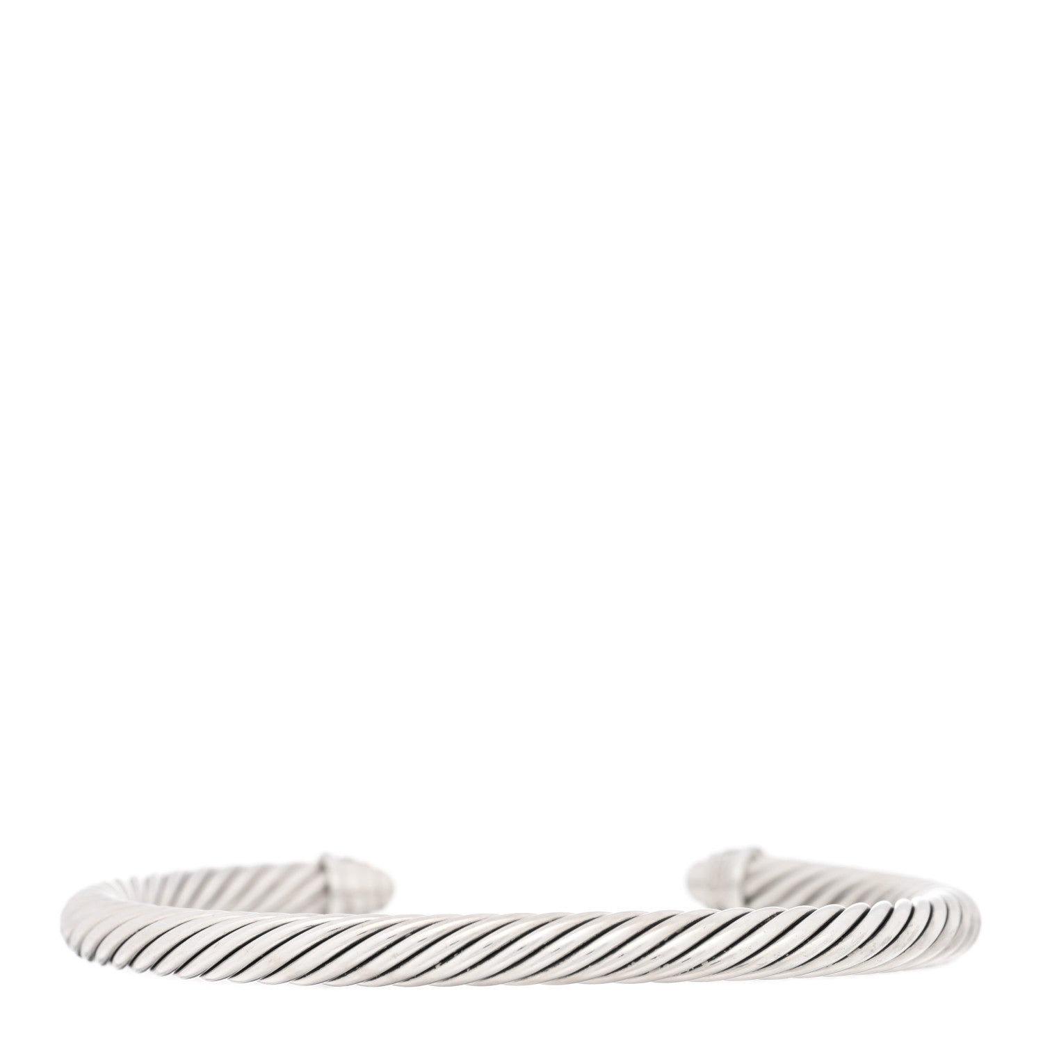 David Yurman Sterling Silver Diamond 5mm Cable Classics Dome Bracelet 2 of 4