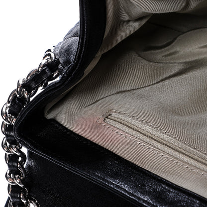 Chanel Washed Lambskin Quilted Medium Chain Around Messenger Black 8 of 8