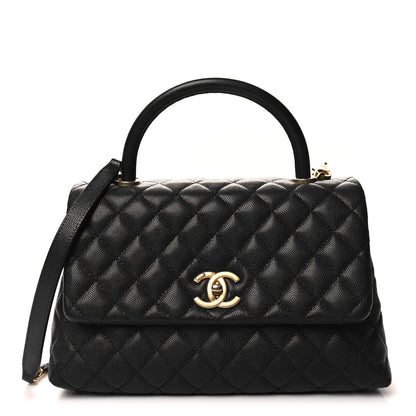 Chanel Caviar Quilted Small Coco Handle Flap Black 1 of 10