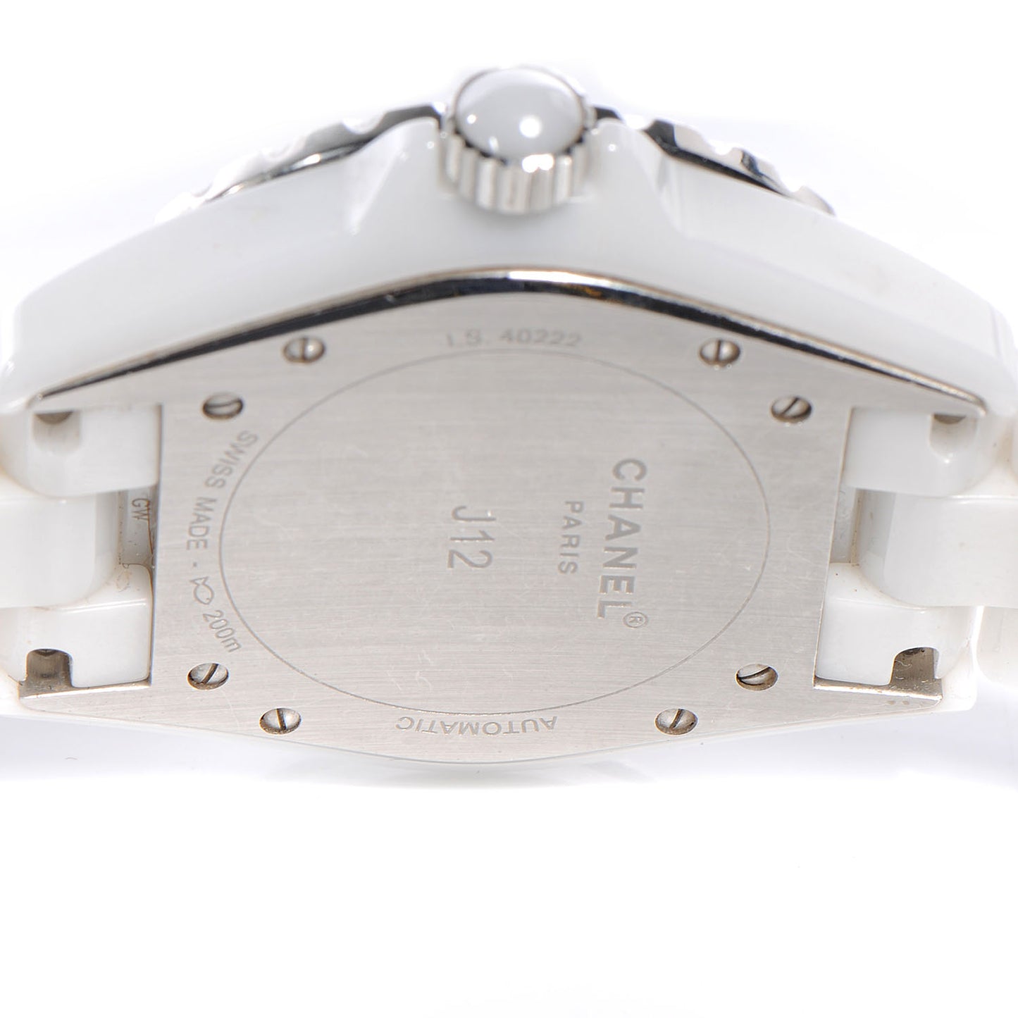 Stainless Steel Ceramic Diamond 38mm J12 Automatic Watch White