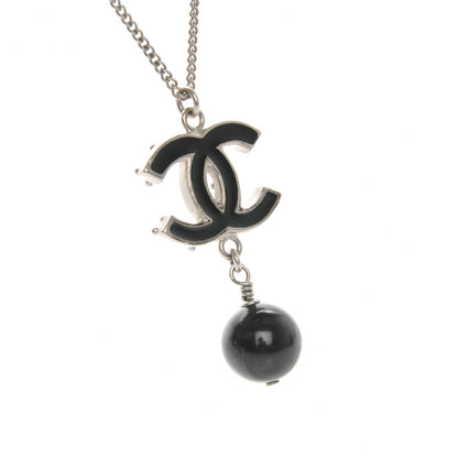 Chanel Enamel CC Drop Necklace Ruthenium Black 5 of 5