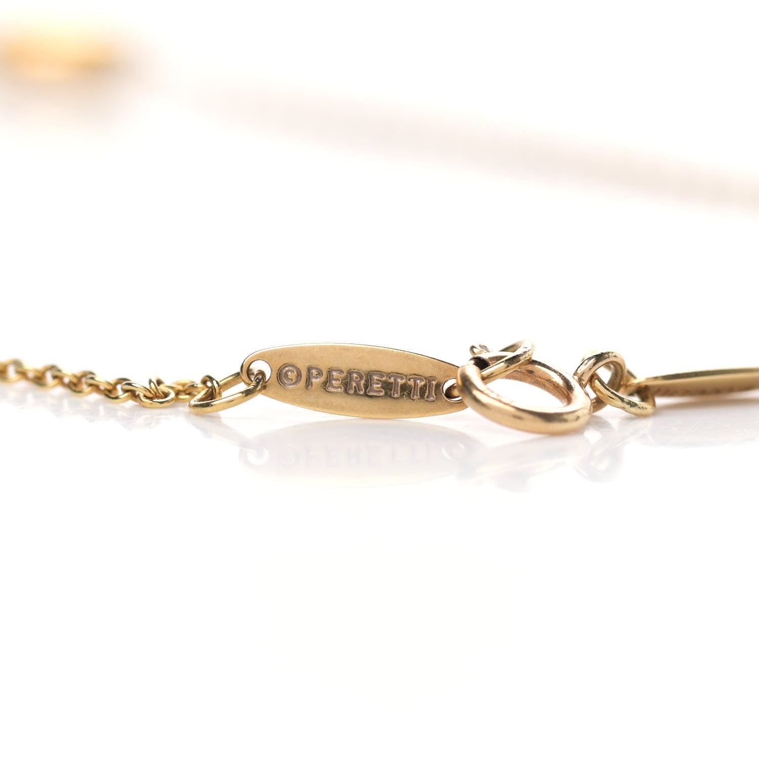 Tiffany 18K Yellow Gold 9mm Elsa Peretti Bean Pendant Necklace 4 of 7