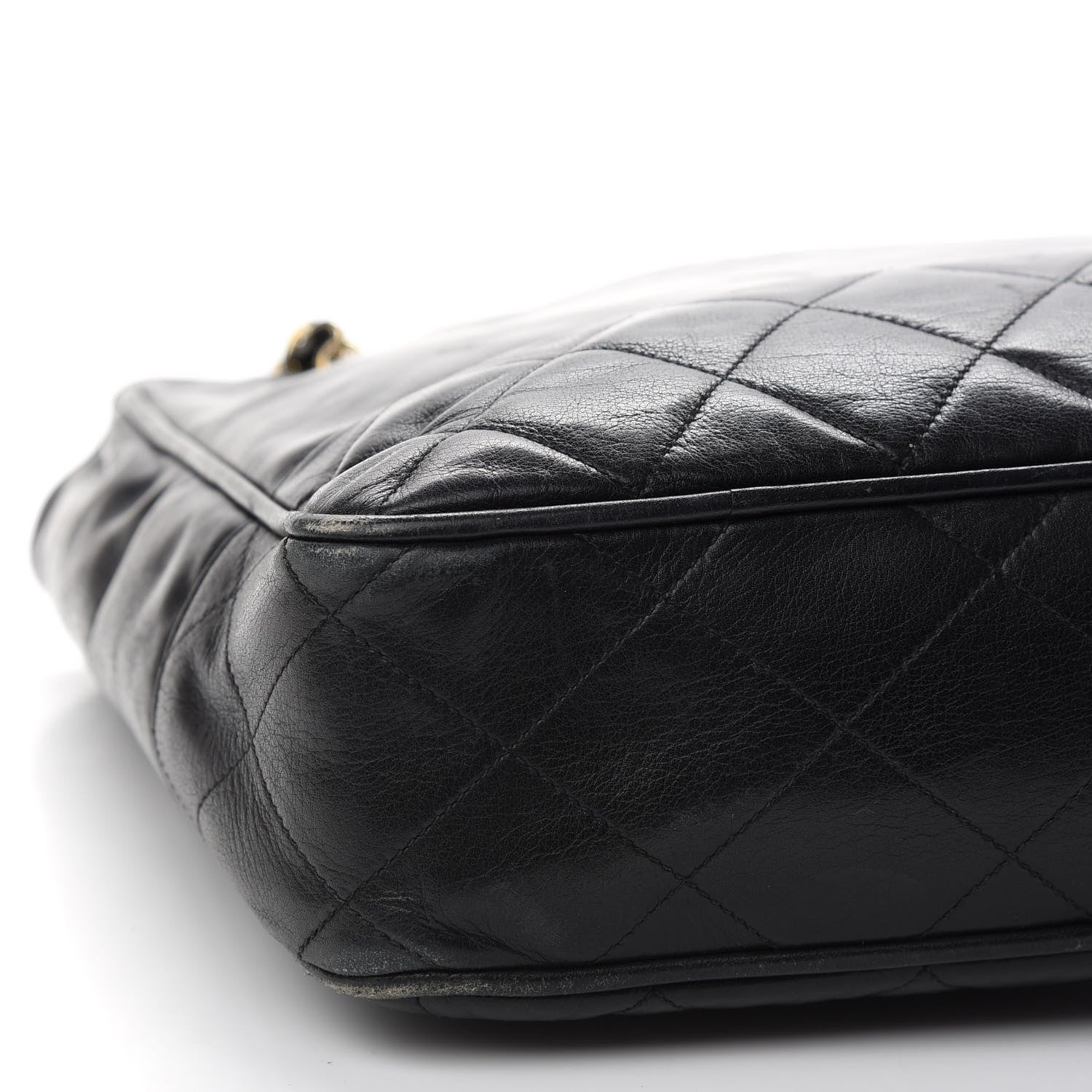 Chanel Lambskin Quilted Shopping Tote Black 14 of 14