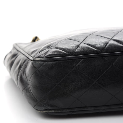 Chanel Lambskin Quilted Shopping Tote Black 14 of 14