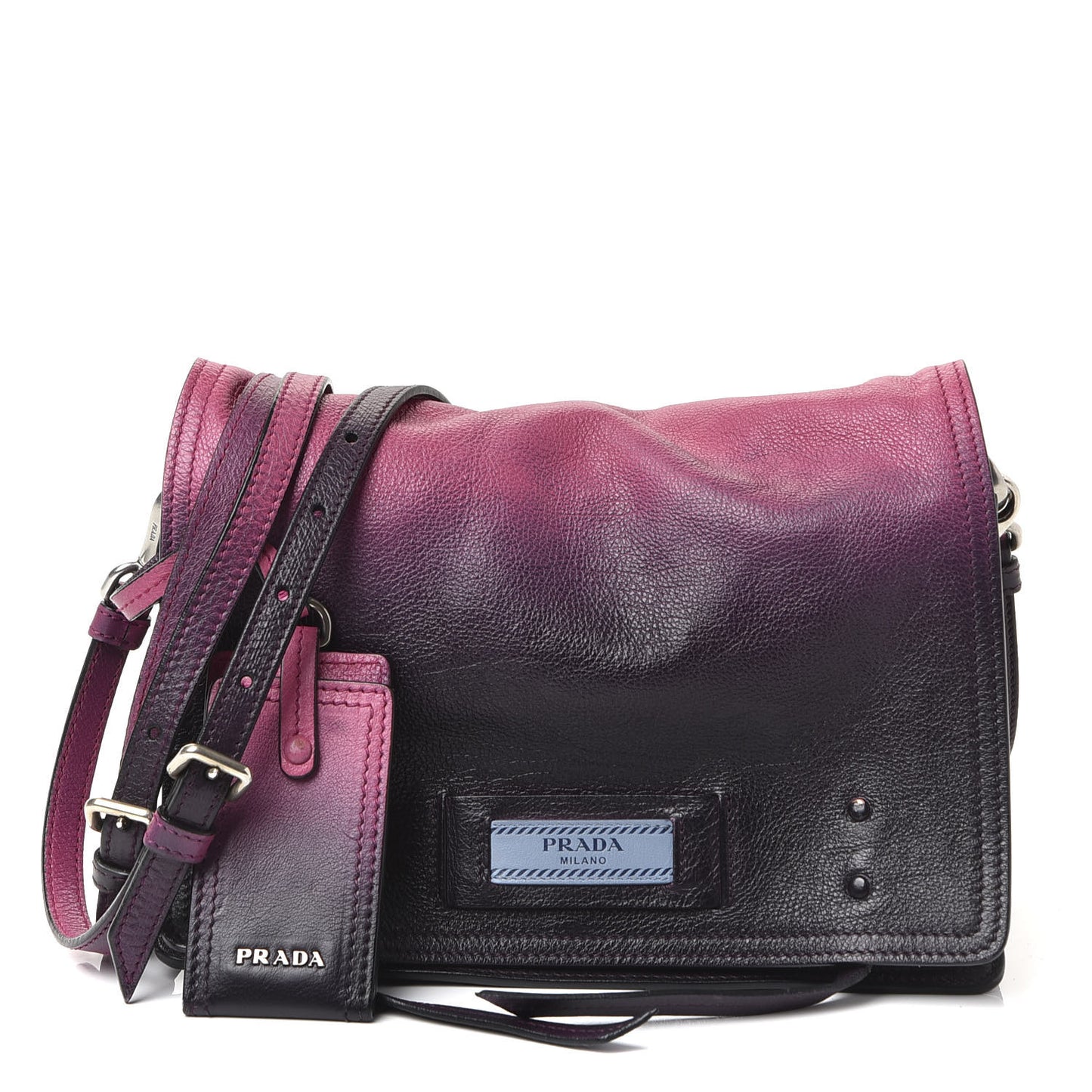 Glace Calf Ombre Etiquette Flap Fuxia Astrale