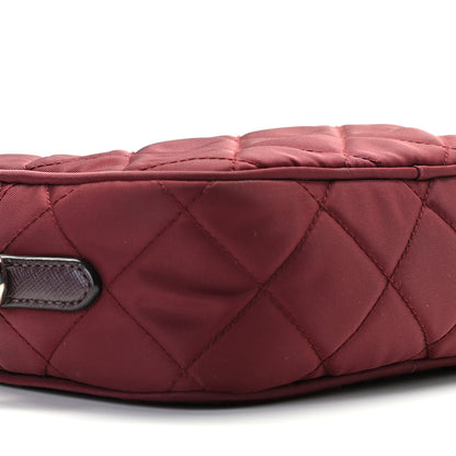 Prada Nylon Tessuto Impuntu Quilted Crossbody Bag Granato 6 of 7