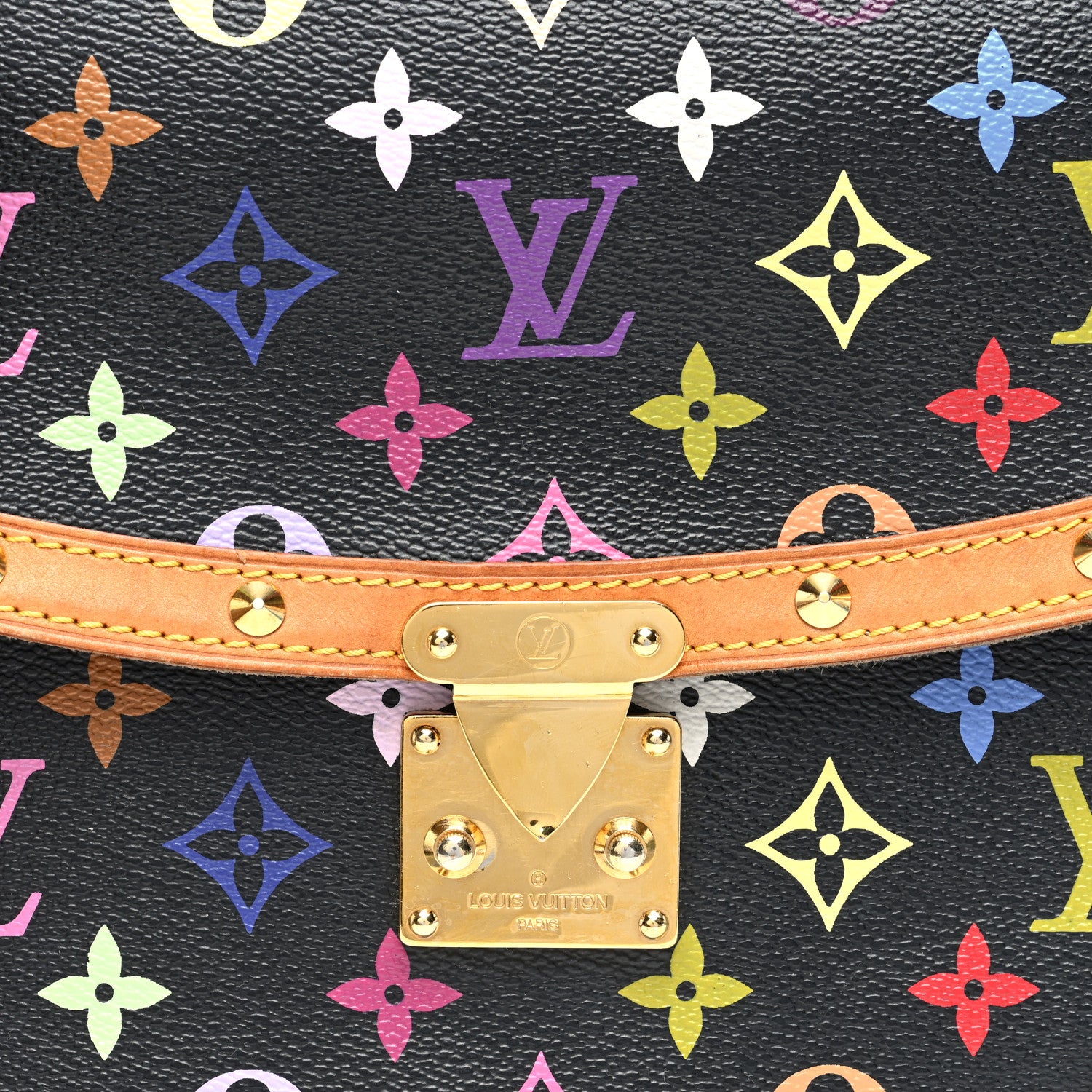 Louis Vuitton Monogram Multicolor Sologne Black 7 of 9