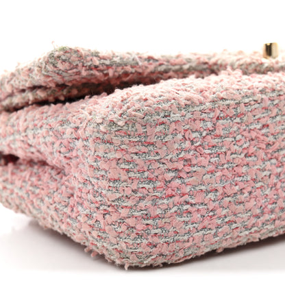 Chanel Tweed Medium Double Flap Pink 15 of 23