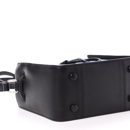 3.1 Phillip Lim 3.1 Denim Smooth Calfskin Mini Soleil Bucket Bag Blue Black 8 of 10