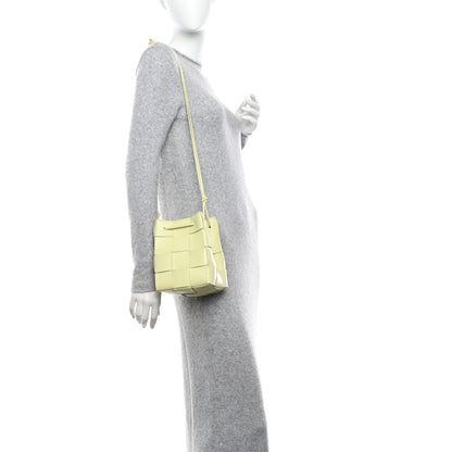 Bottega Veneta Nappa Maxi Intreccio Small Cassette Bucket Bag Lemon Washed 2 of 10