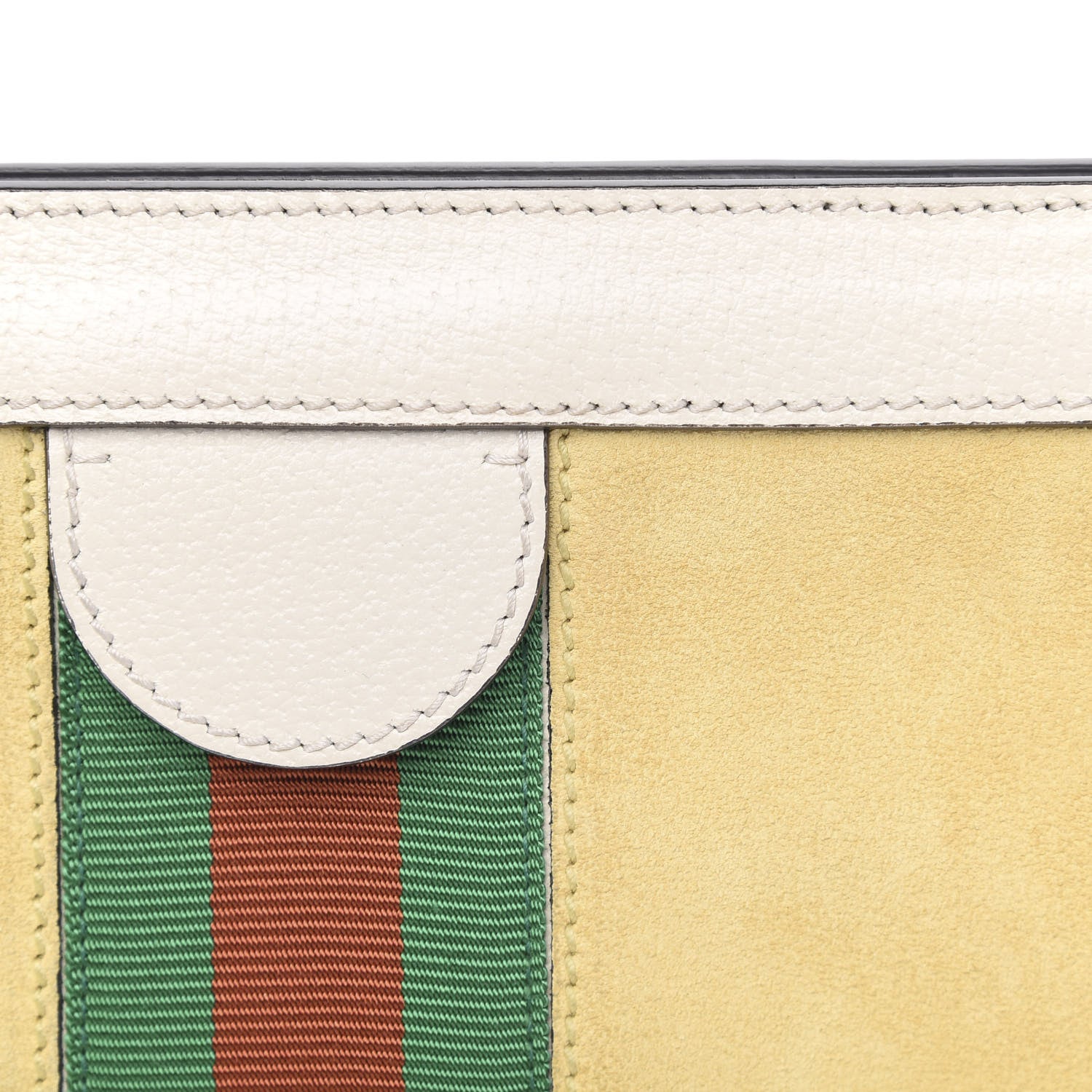 Gucci Suede Calfskin GG Web Small Ophidia Chain Shoulder Bag Burro New Mystic White 11 of 12