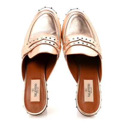 Valentino Garavani Nappa Soul Rockstud High Heel Mules 39 Rose Gold 2 of 9