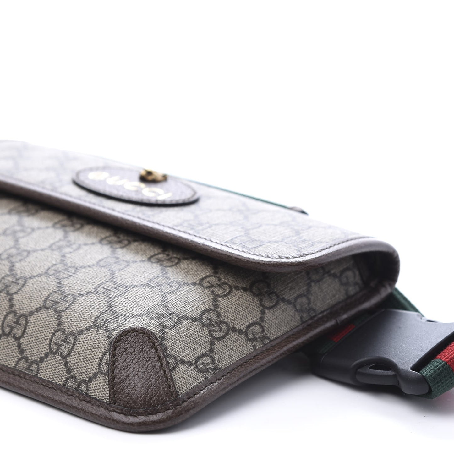 GG Supreme Monogram Neo Vintage Web Belt Bag Brown