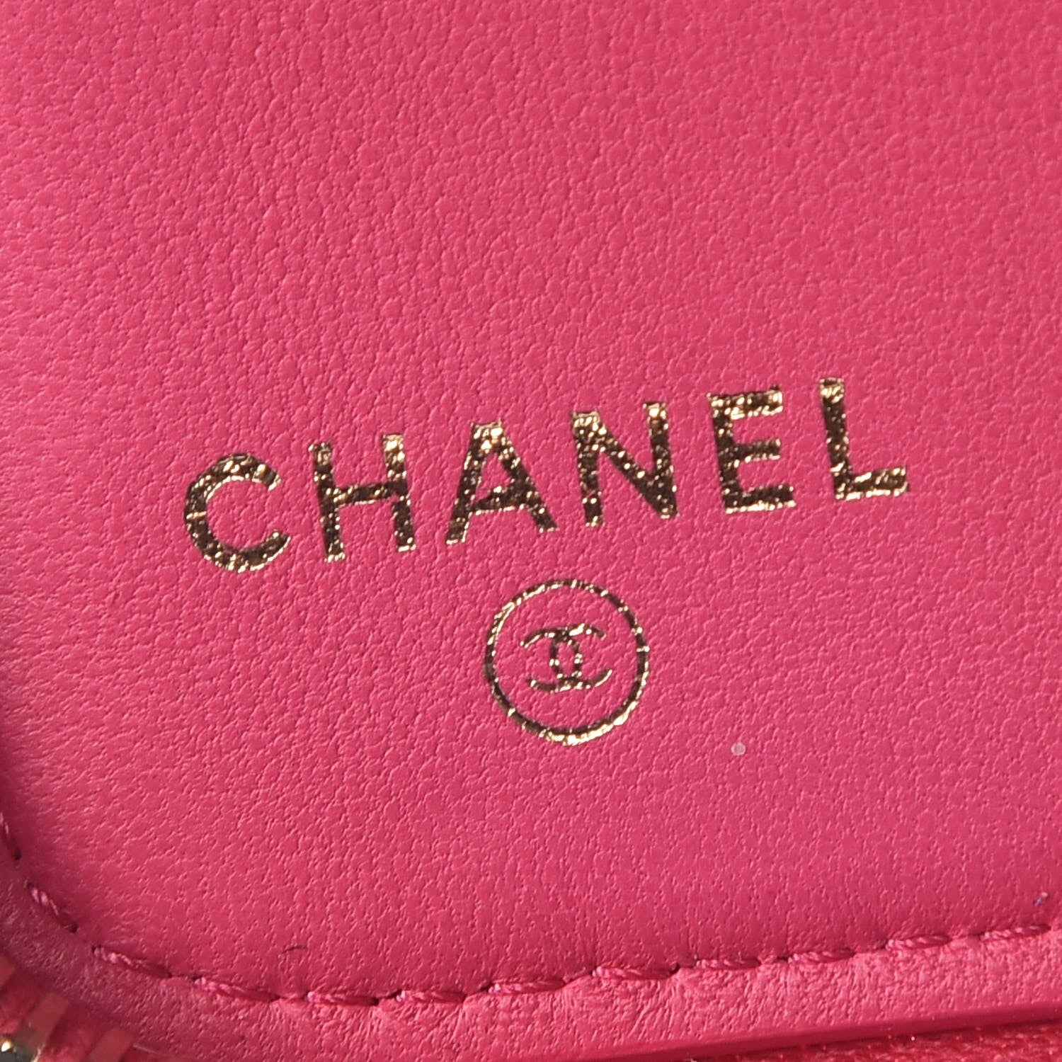 Chanel Lambskin Quilted Large Zip Around Organizer Wallet Fuchsia 6 of 8
