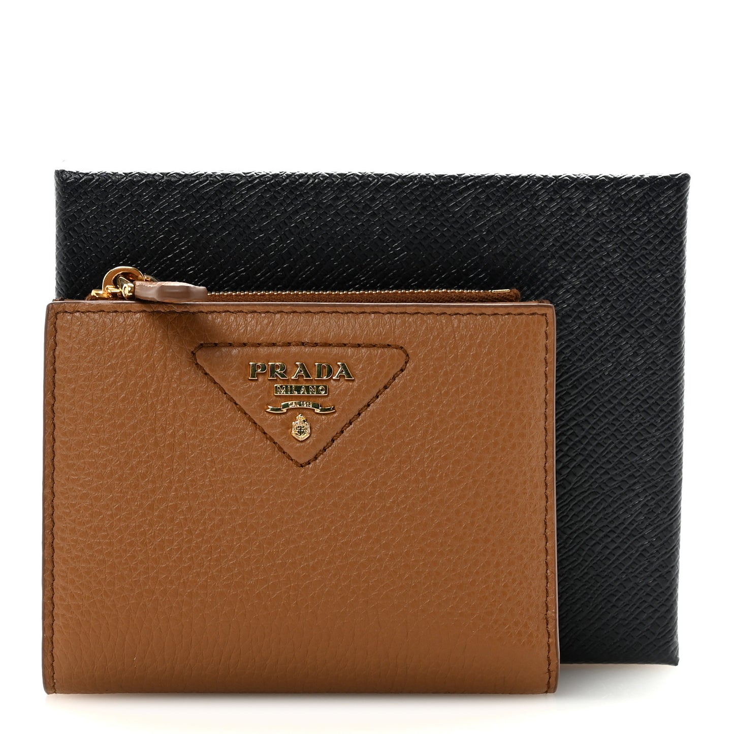 Vitello Daino Triangle Small Wallet Caramel